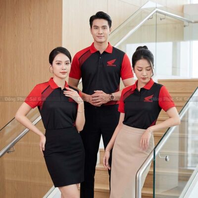 May áo đồng phục công ty theo thiết kế thương hiệu 2