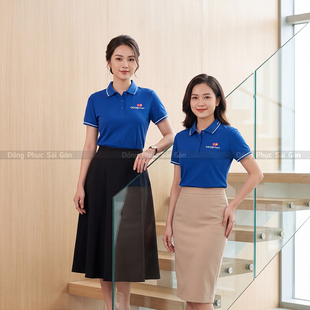 Xưởng may áo phông đồng phục polo may sẵn có lượng nhiều 1
