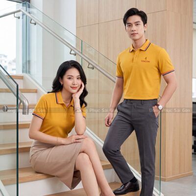 Áo thun polo đồng phục may sẵn thoáng mát 6