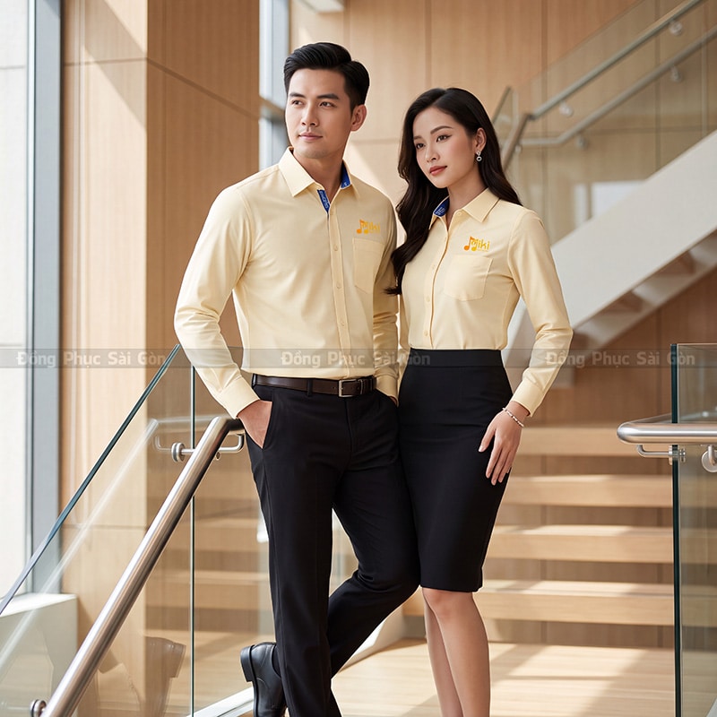 Đặt may áo sơ mi đồng phục nam theo yêu cầu 5