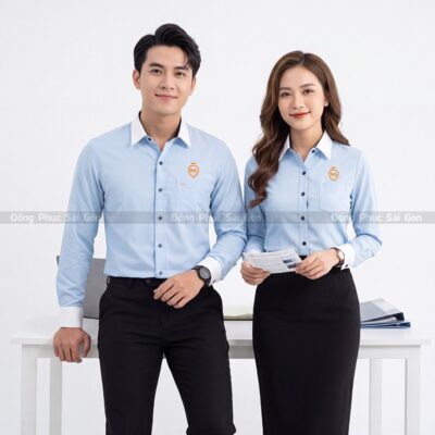 Đồng phục áo sơ mi nữ cao cấp form tôn dáng 3