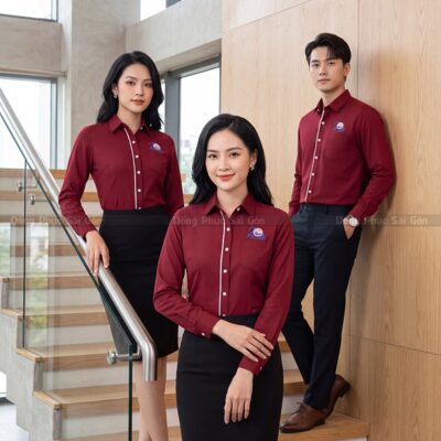Đồng phục sơ mi công ty số lượng lớn giao hàng nhanh 3
