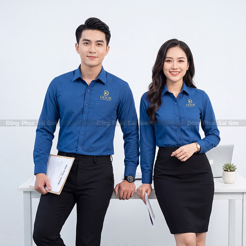 Đồng phục sơ mi công ty thiết kế đa dạng 5