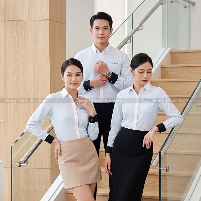 Đồng phục sơ mi nam chất liệu thoáng mát 3