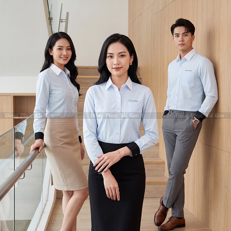 Đồng phục sơ mi nam chất liệu thoáng mát 4