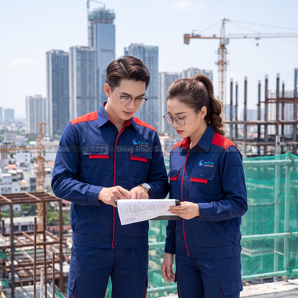 Mẫu áo đồng phục bảo hộ cho công nhân 1