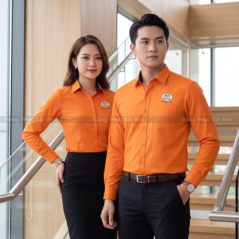 Mẫu áo sơ mi đồng phục công sở form chuẩn 4
