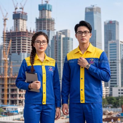 Nhận đặt may áo bảo hộ chất liệu kaki thoáng mát 4