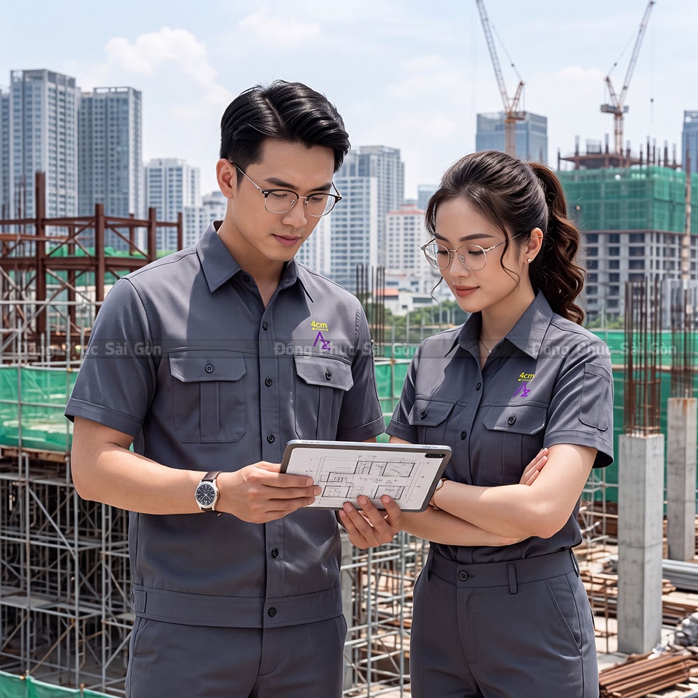 Xưởng may áo đồng phục bảo hộ theo yêu cầu số lượng lớn 4