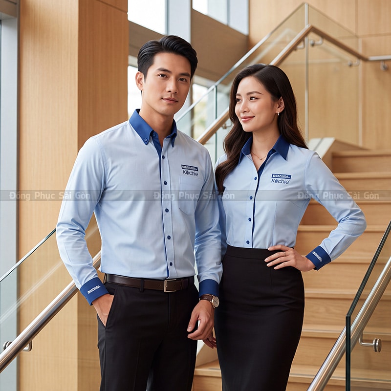 Xưởng may áo đồng phục công ty sơ mi uy tín 4