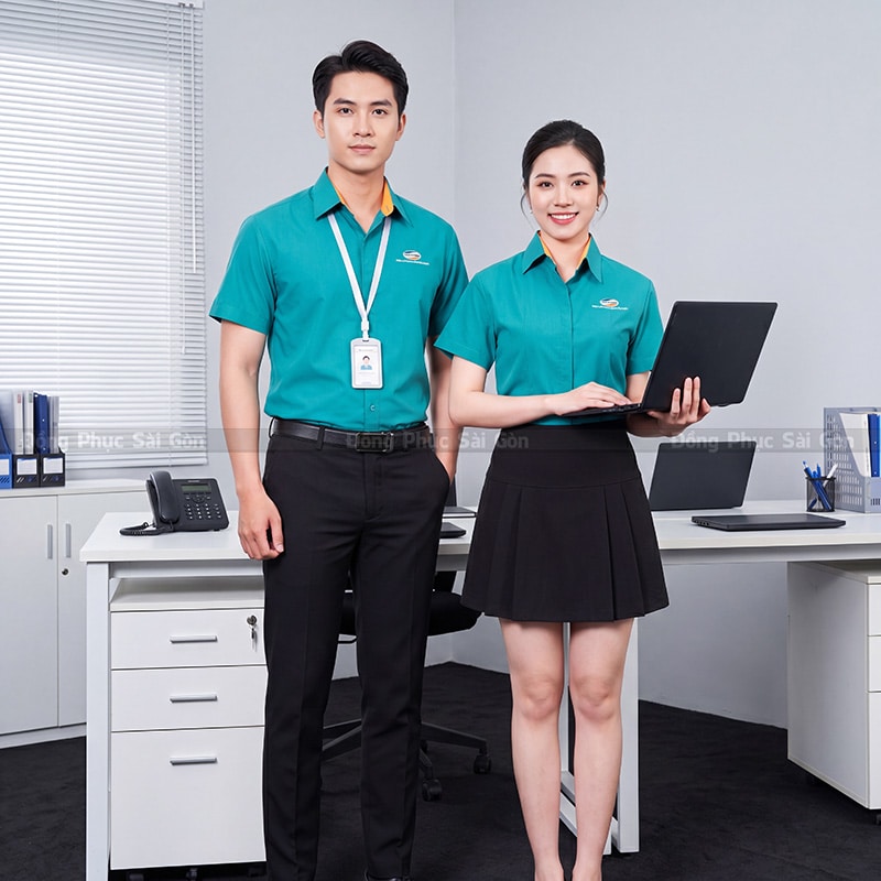 Xưởng sản xuất áo thun đồng phục công sở nhanh chóng 4