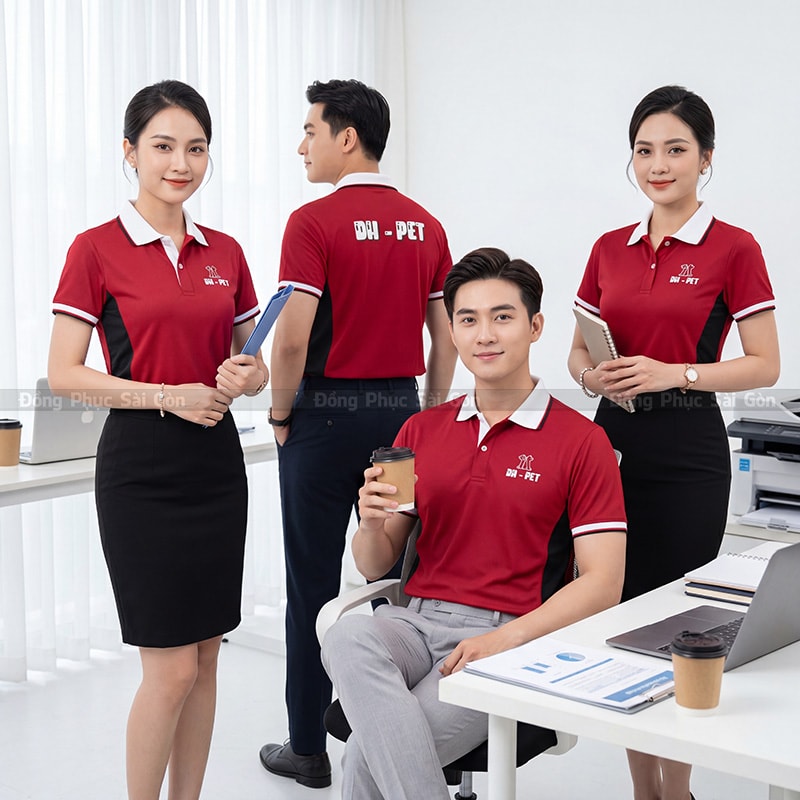 Xưởng sản xuất nhận may gia công áo thun cổ trụ 2